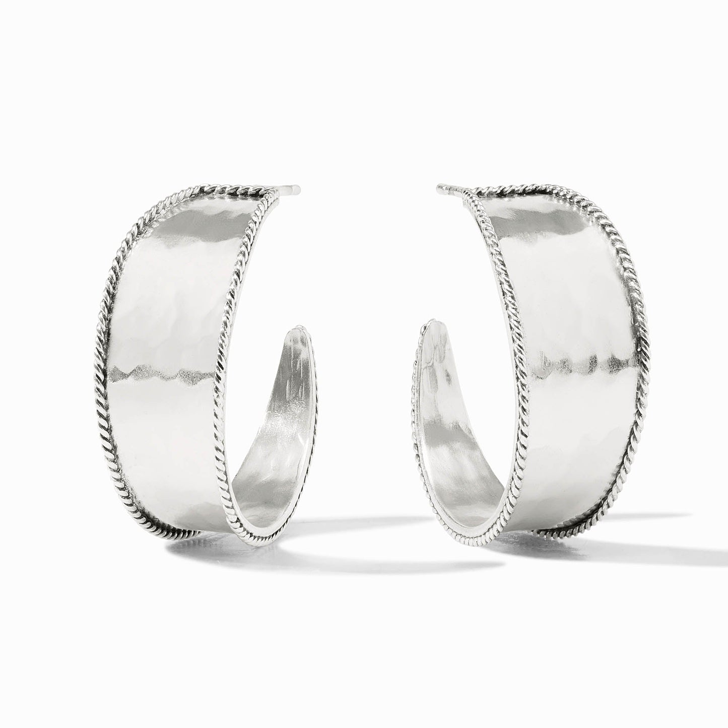 Silver Savoy Hoop-Medium
