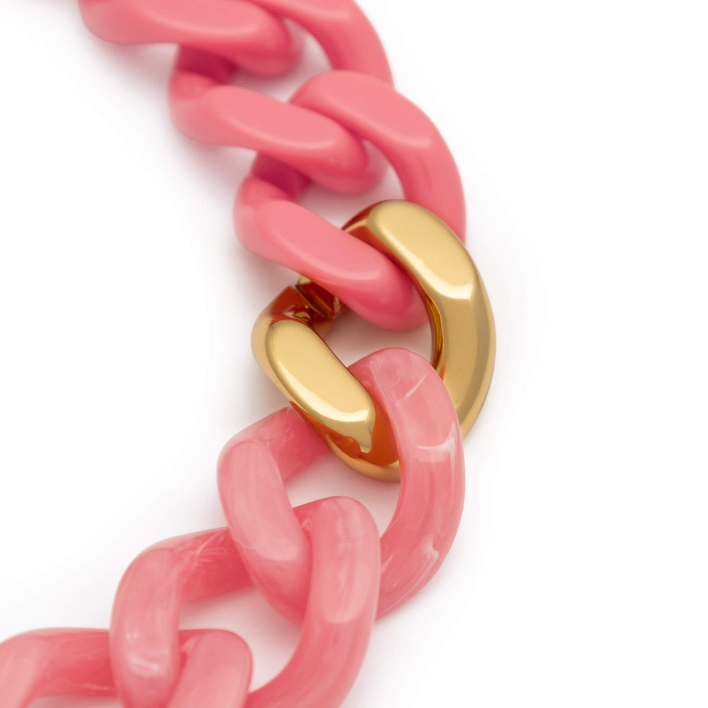 Flat Chain Bracelet 2 Color-Watermelon Marble