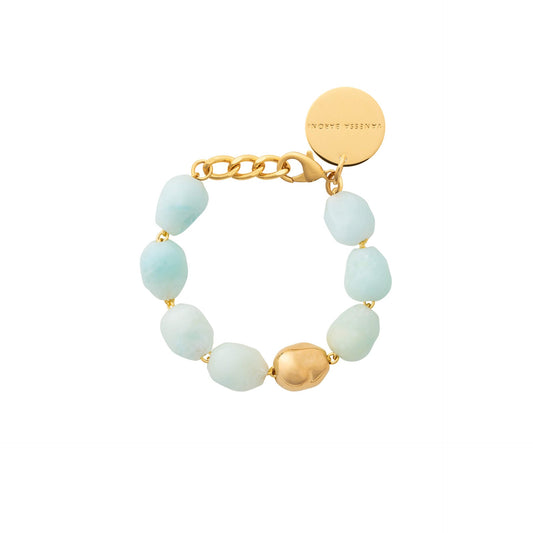Organic Pearl Bracelet with Gold