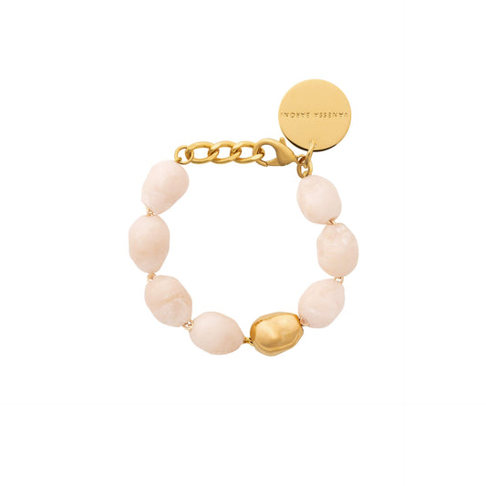 Organic Pearl Bracelet with Gold