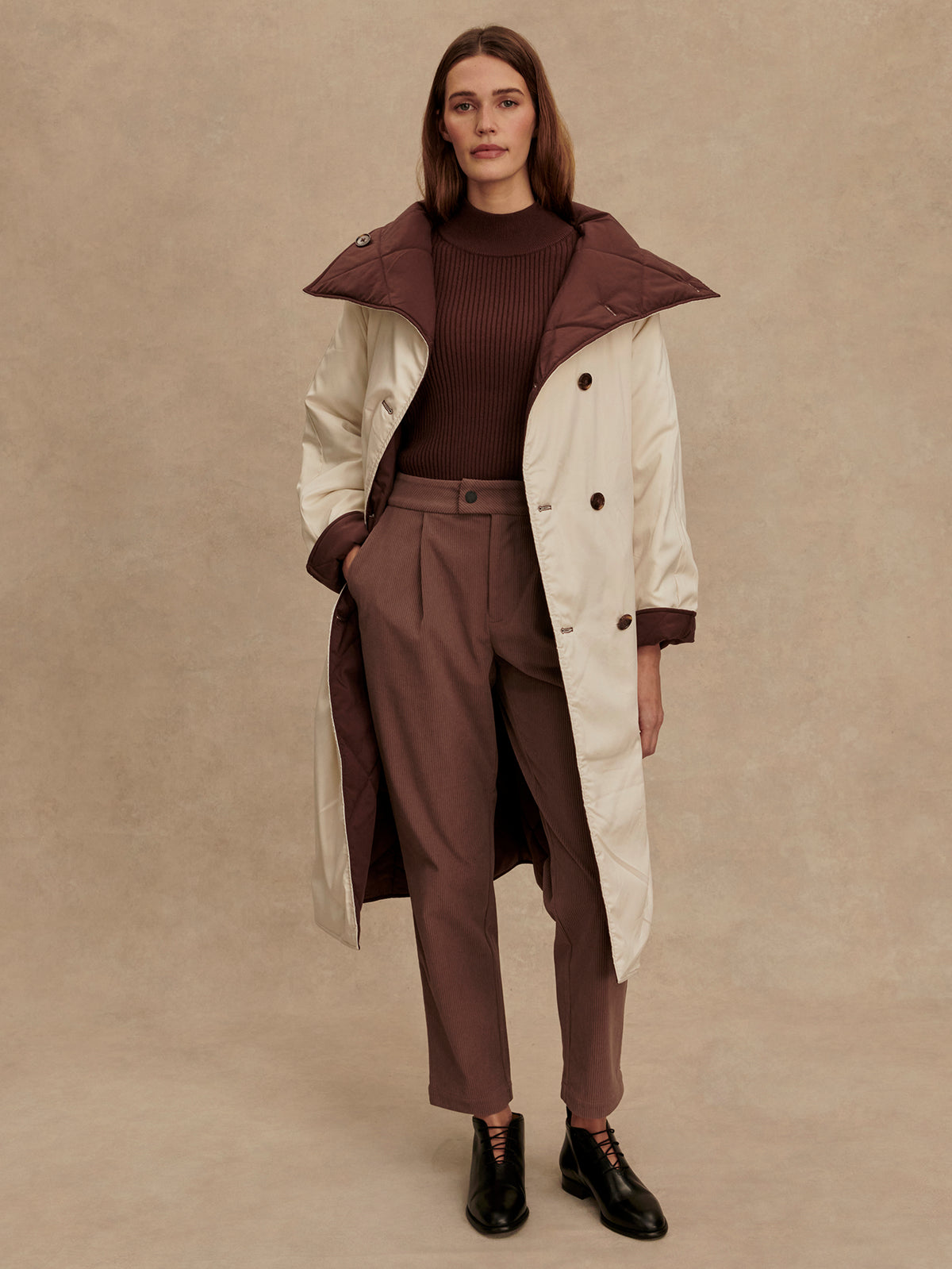 Annalise Reversible Wrap Coat