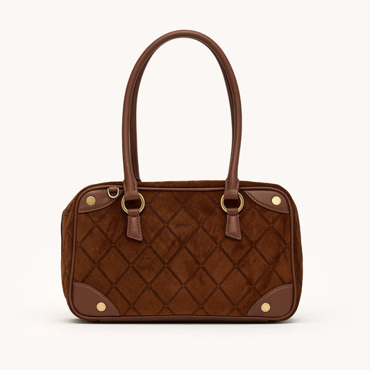 Meredith Med Noir Diamond Suede