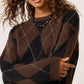 Argyle Crew Pullover