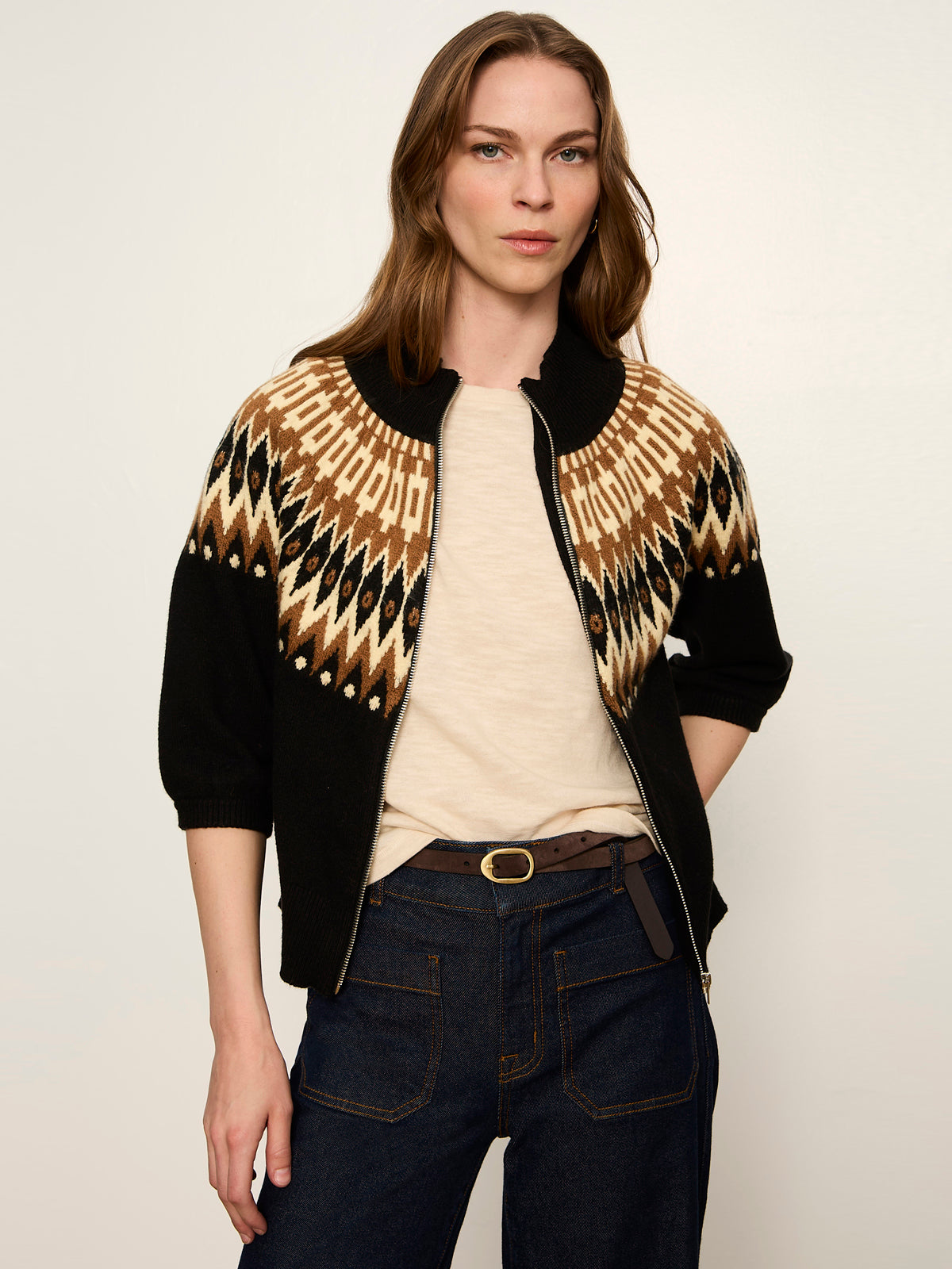 Faireisle Zip Up