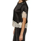 One-of-a-kind Satin Lace Top