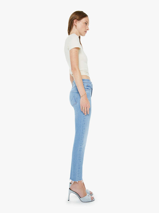 Mid Rise Dazzler crop fray