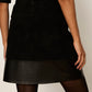 Broadway Suede Leather Skirt