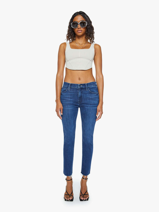 Mid Rise Dazzler Ankle Fray