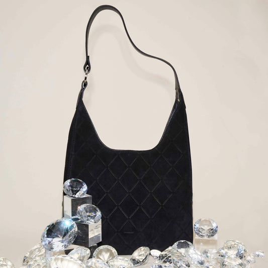 Tim Med Noir Diamond Suede