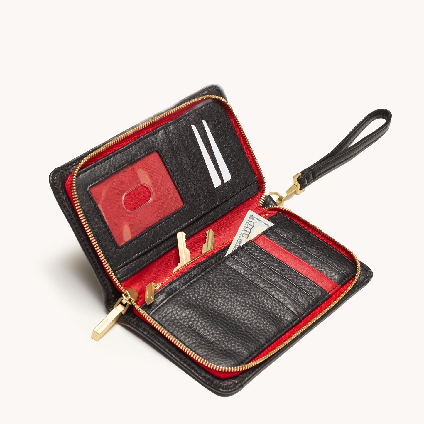 Bryant Wallet-Blk-BG-Red Zip