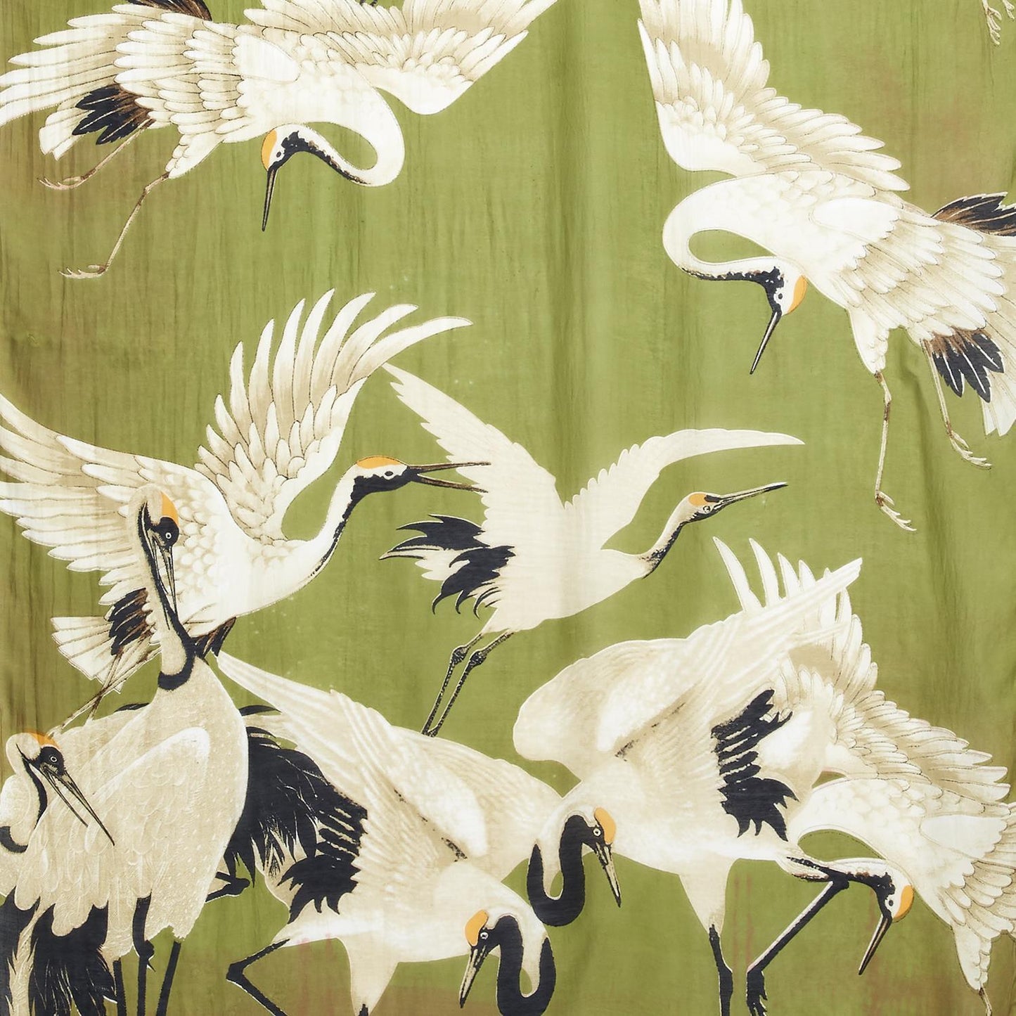 Heron Print Short Kimono