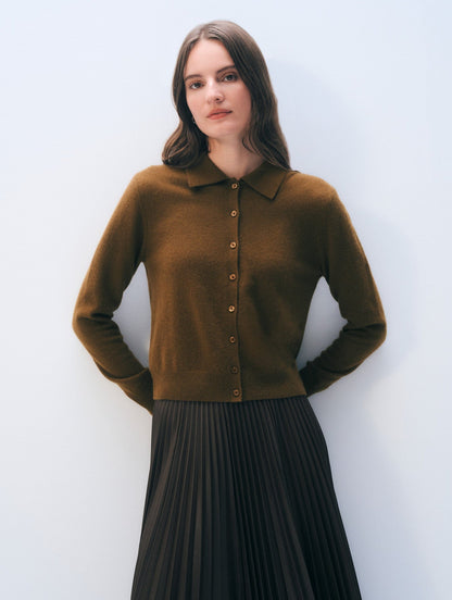 Cashmere Collared Cardigan