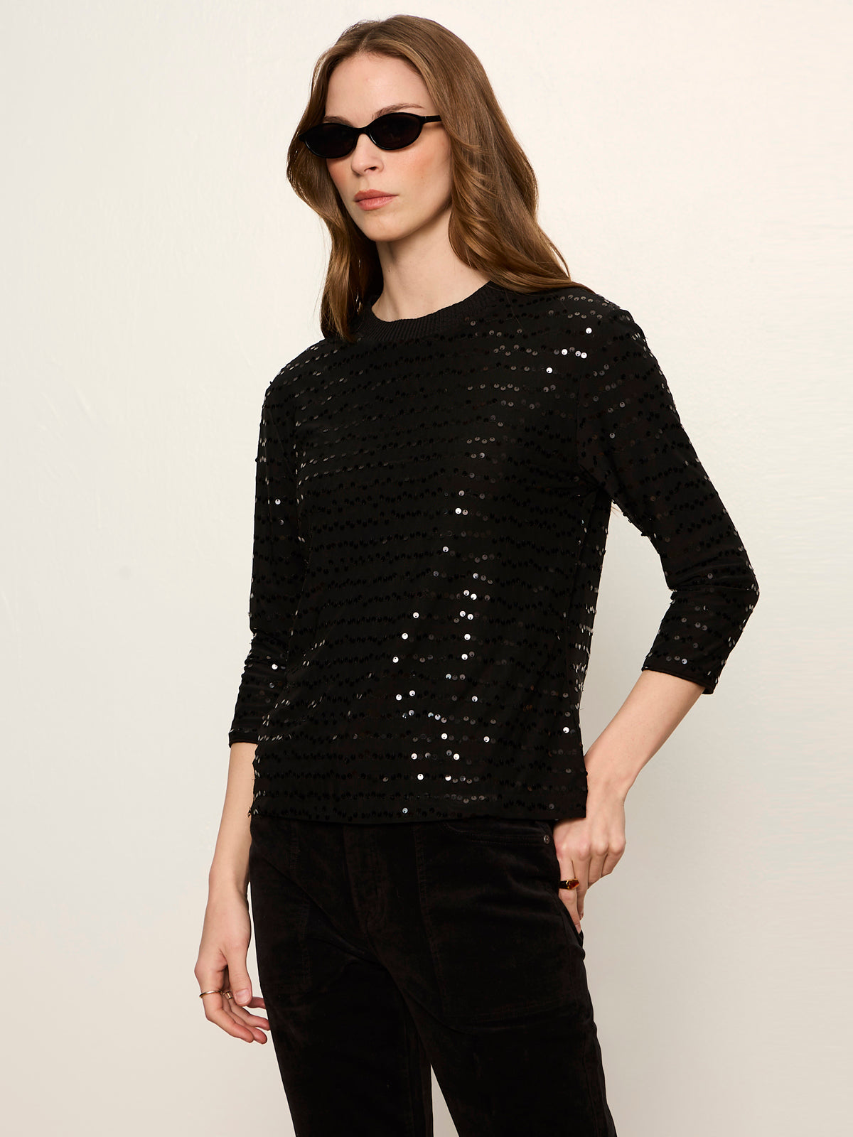 3/4 Sequin Mode Tee