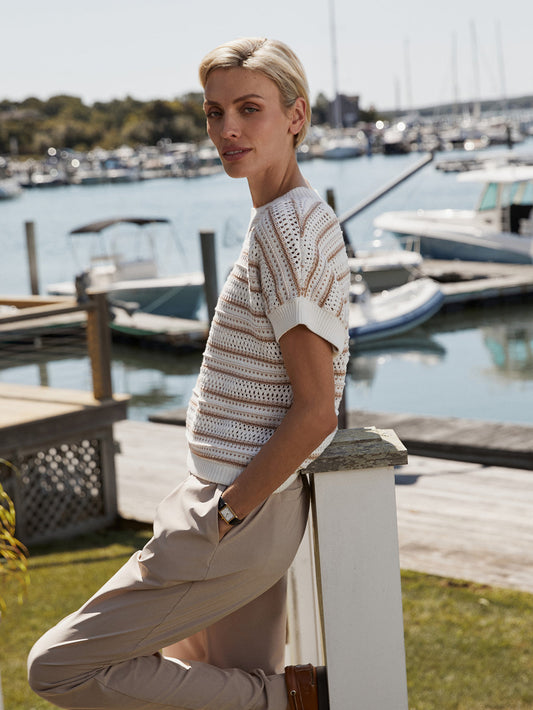 Ciara Stripe Knit Top