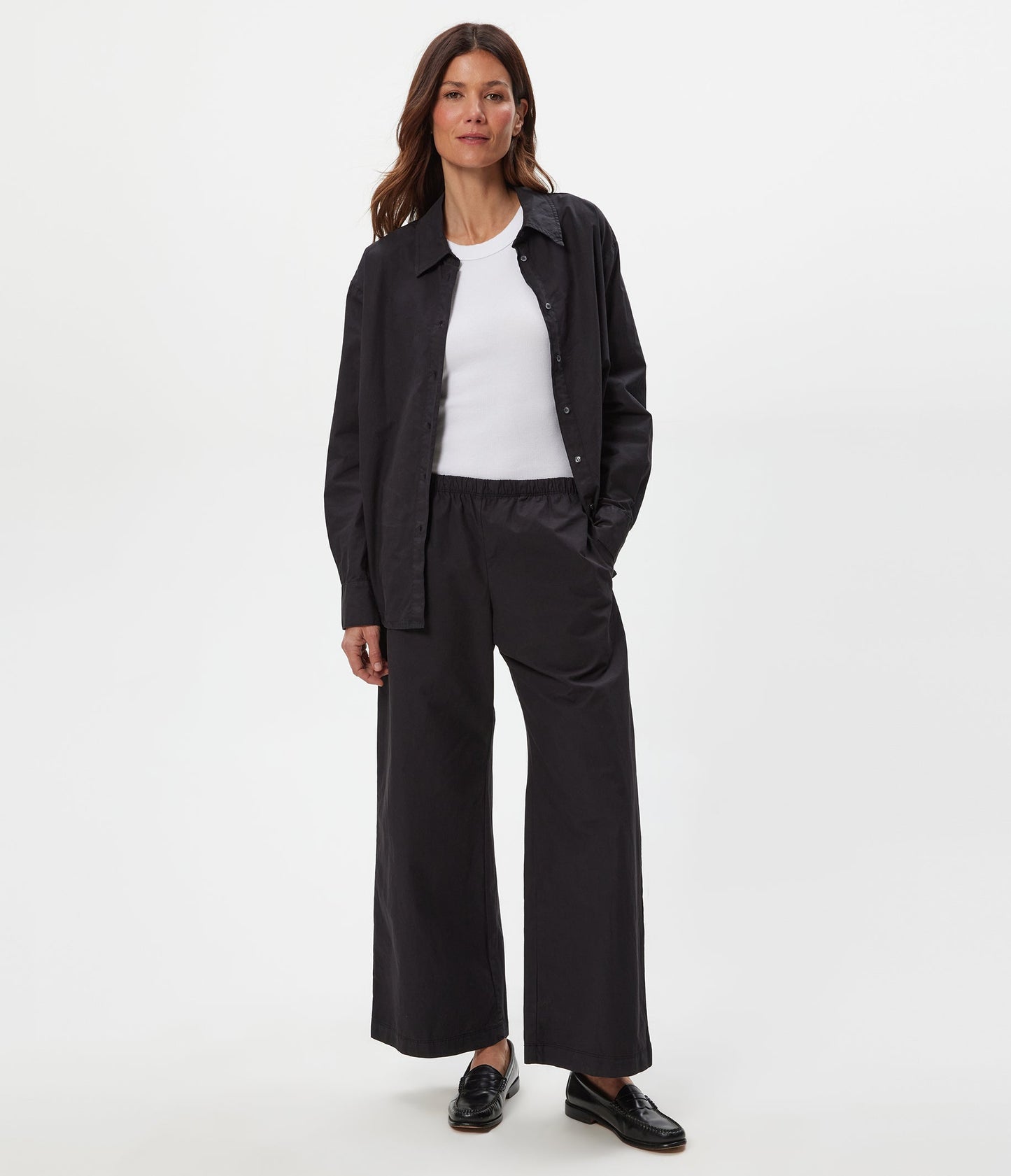 Elastic Wide Leg Pant