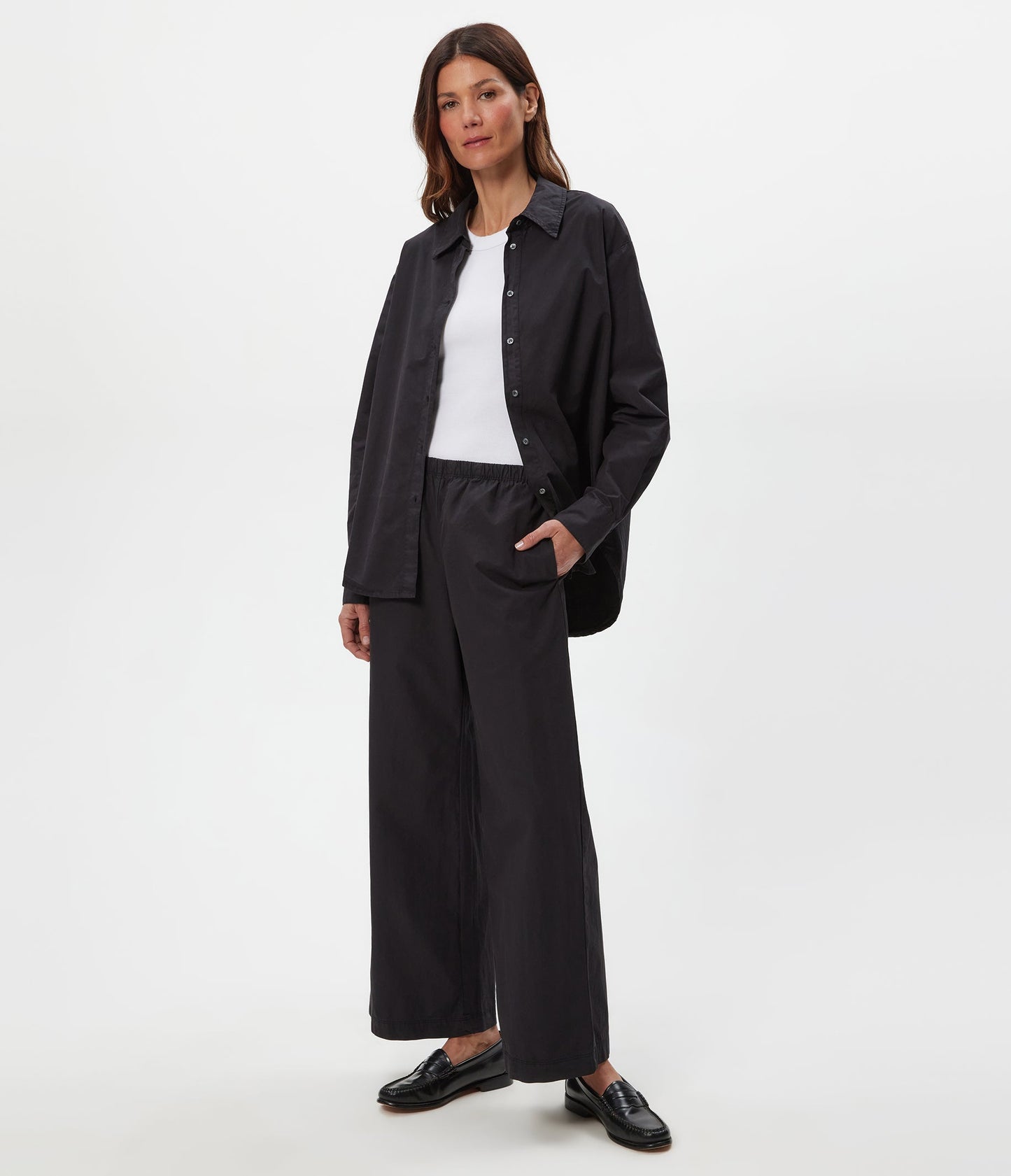 Elastic Wide Leg Pant