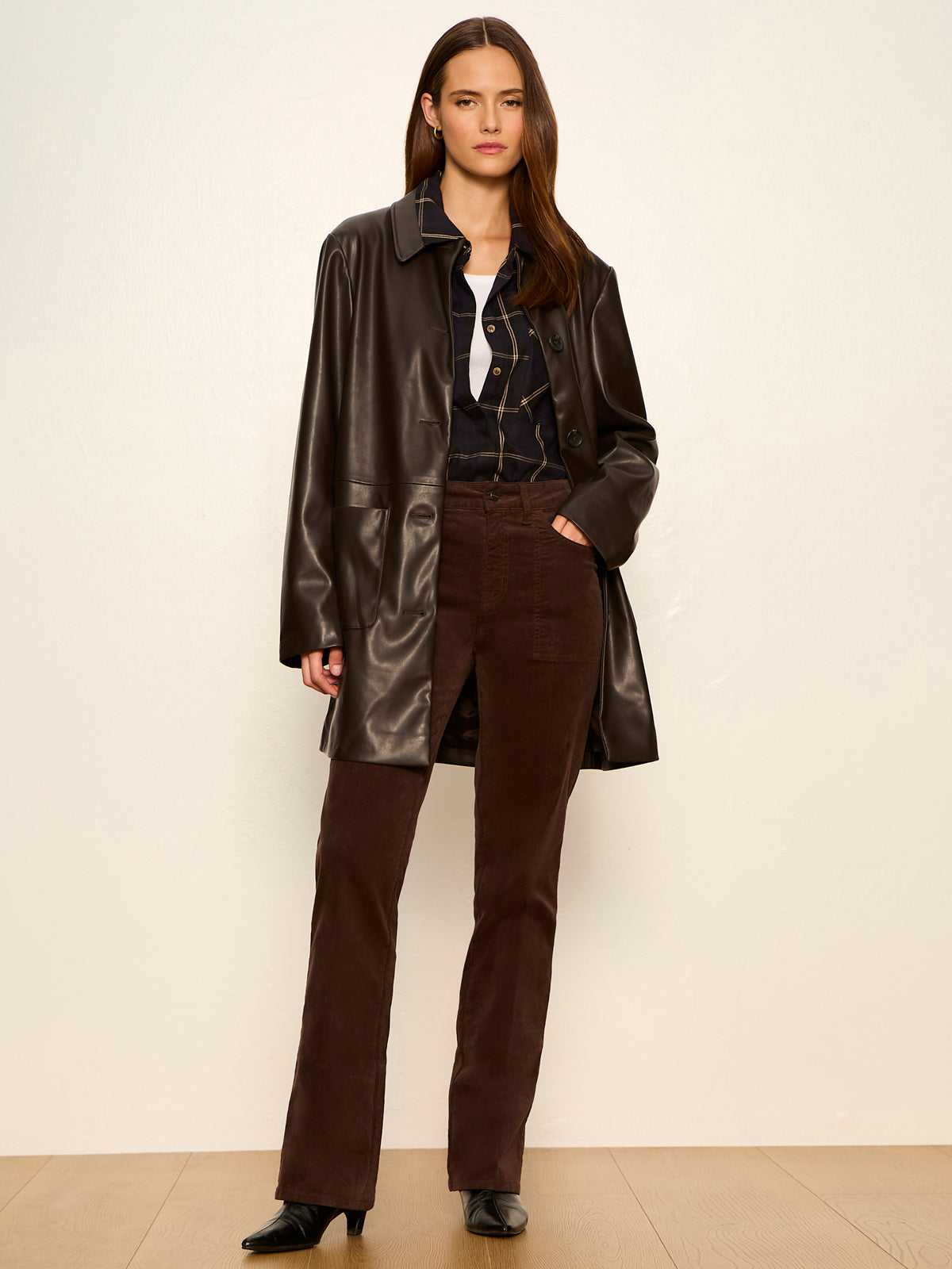 Avid Vegan Leather City Coat