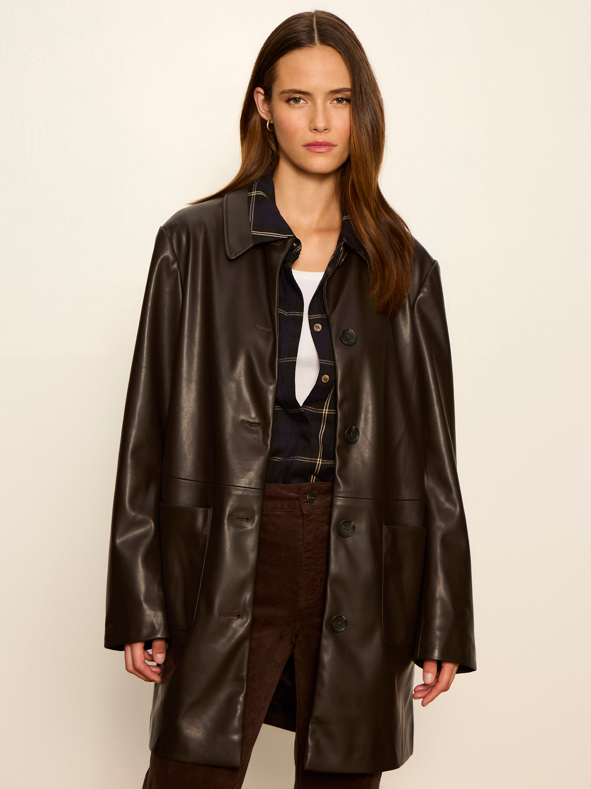 Avid Vegan Leather City Coat