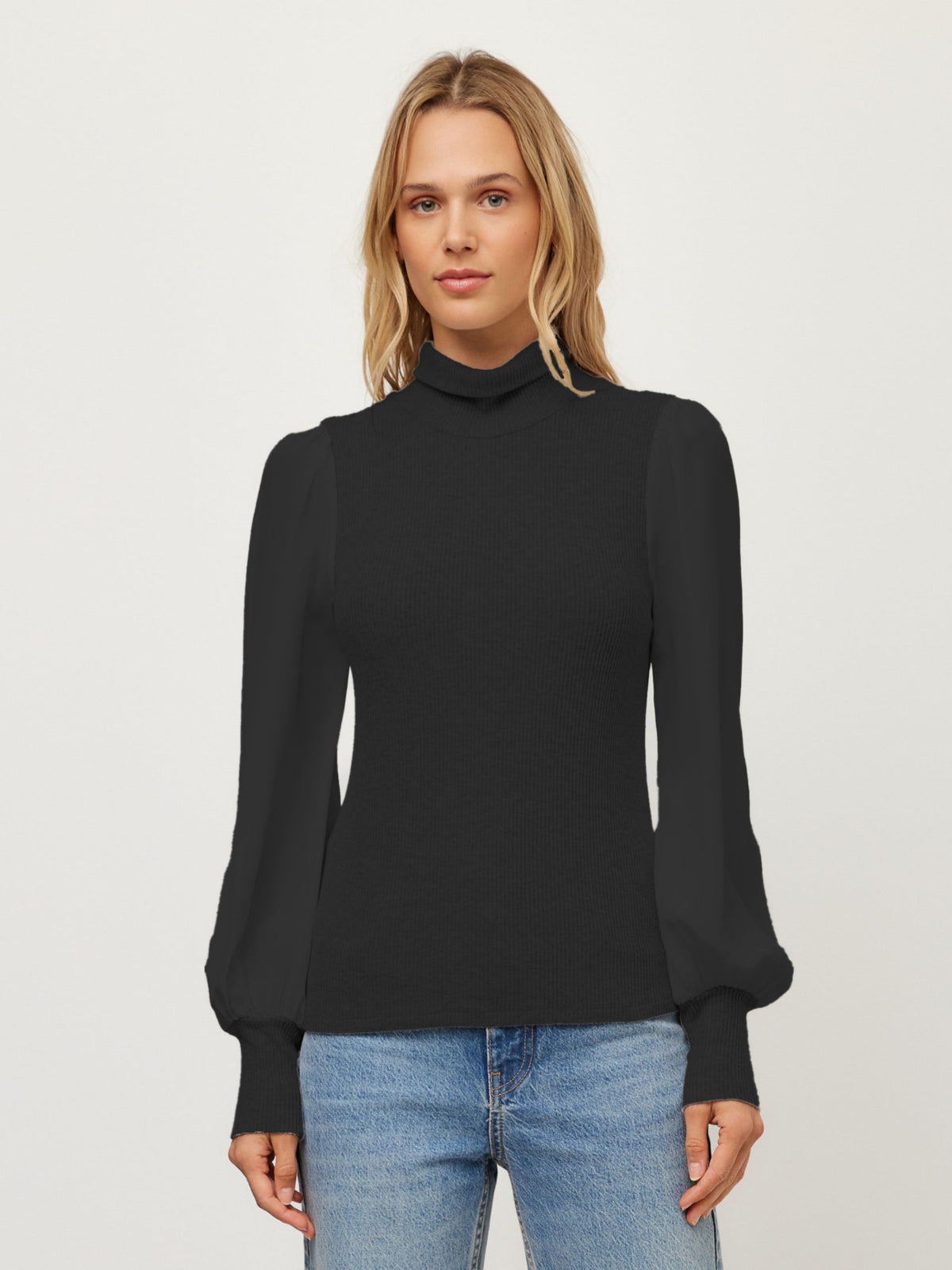 Lisette Contrast Turtleneck