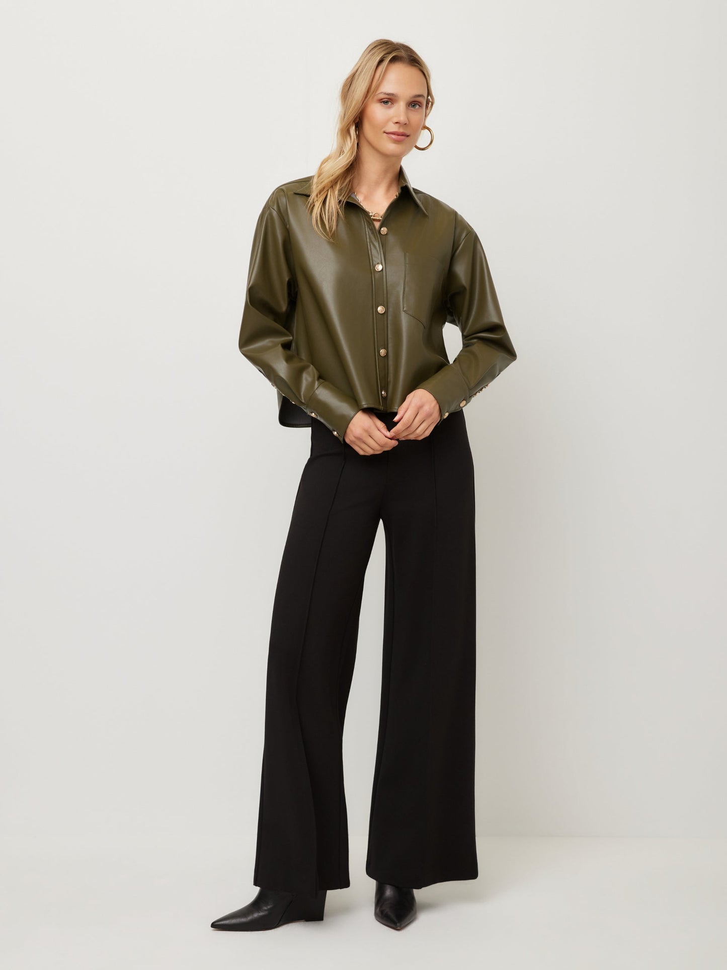 Victoria Faux Leather Top