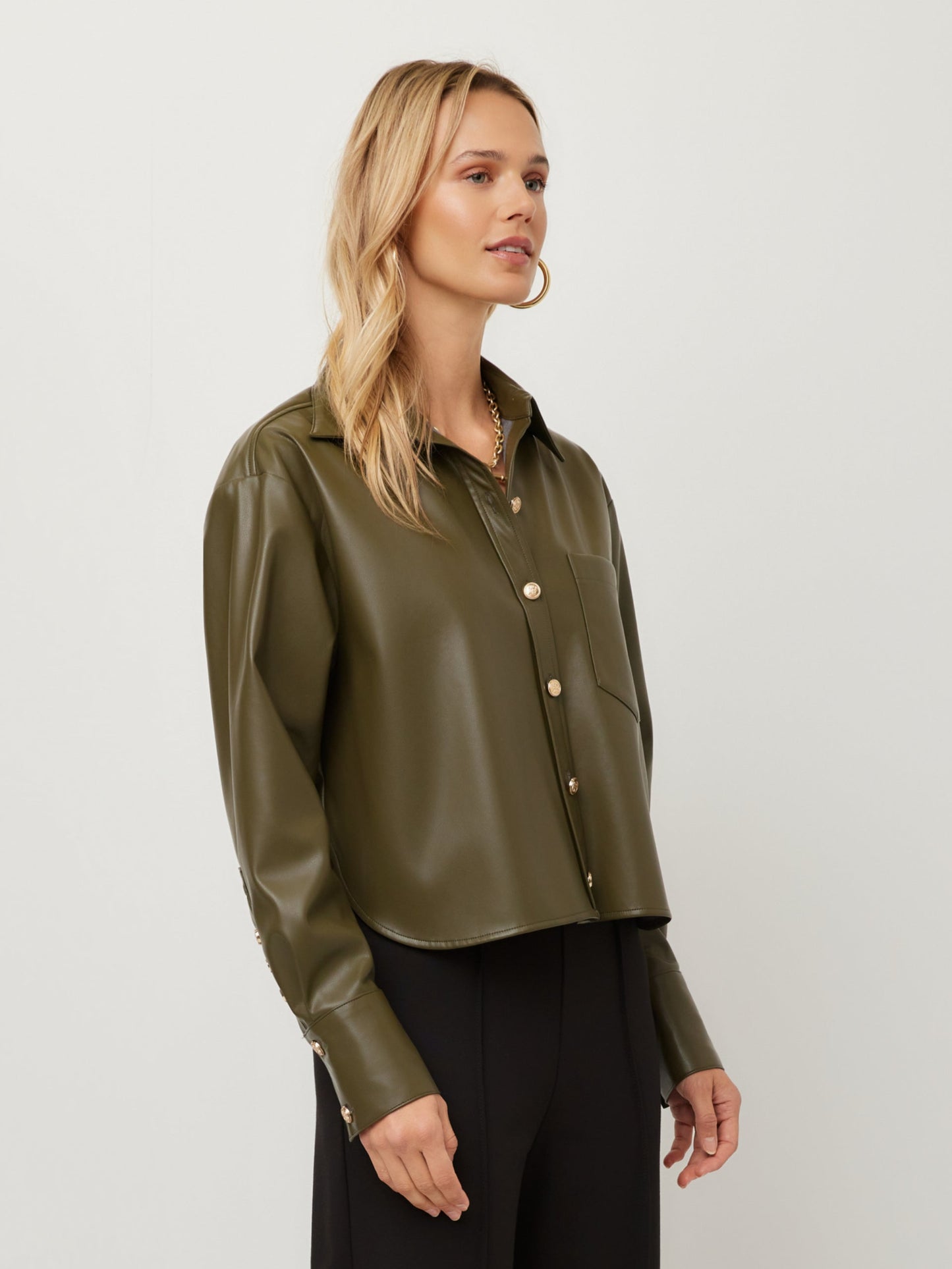 Victoria Faux Leather Top