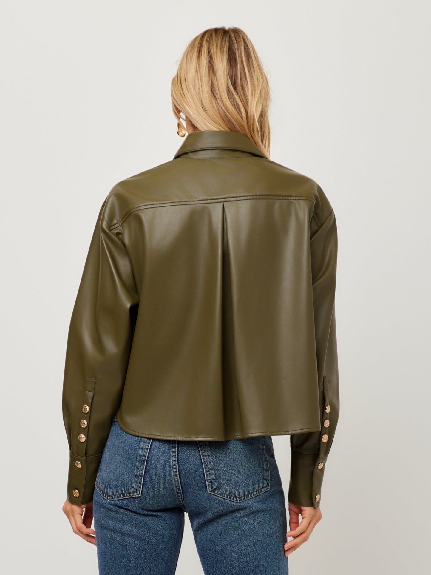 Victoria Faux Leather Top