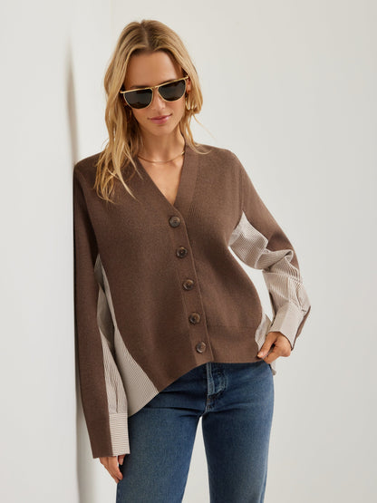 Celine Mixed Media Cardigan