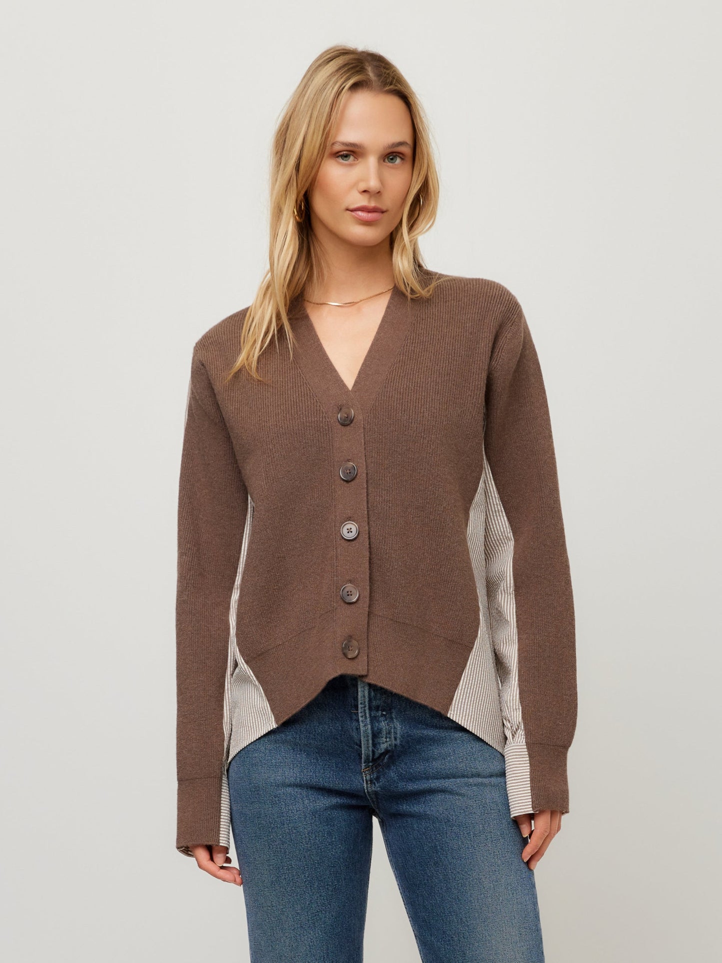 Celine Mixed Media Cardigan