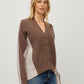 Celine Mixed Media Cardigan