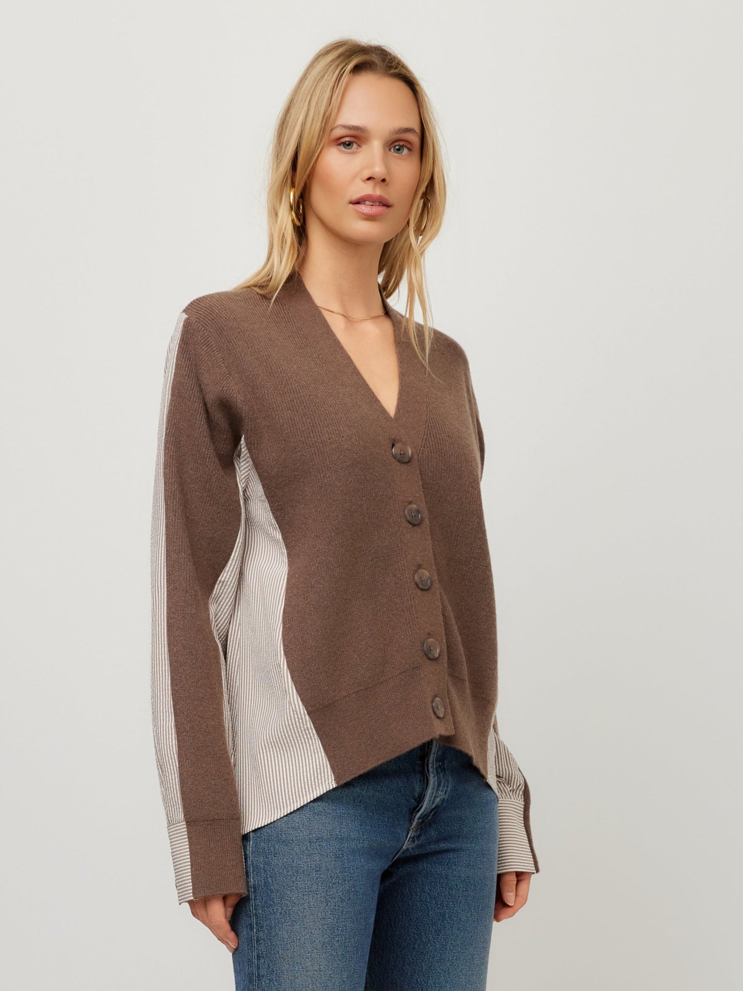 Celine Mixed Media Cardigan