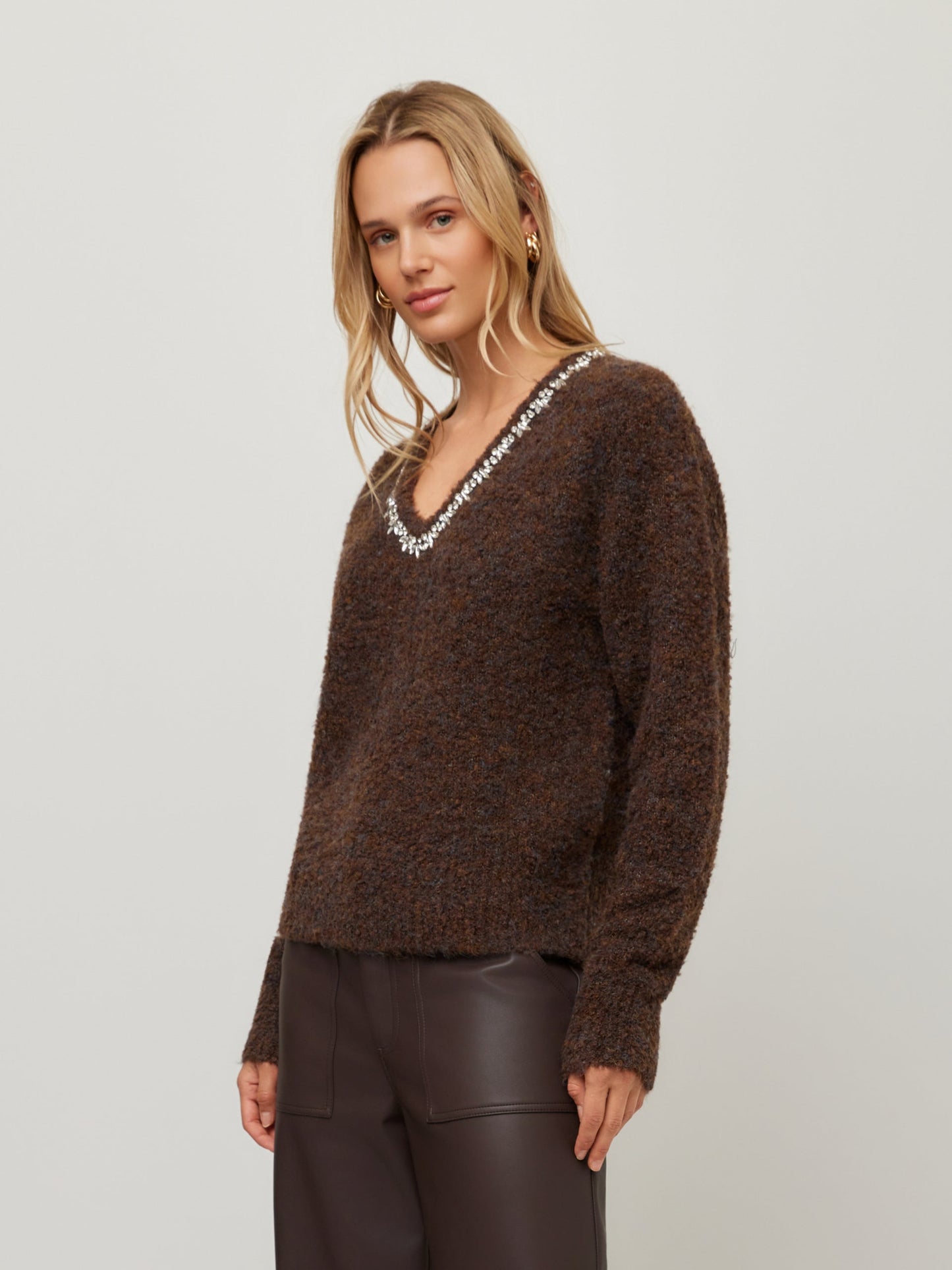Ash Embellished V Neck