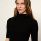 High Neck Ribbed Top