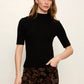 High Neck Ribbed Top