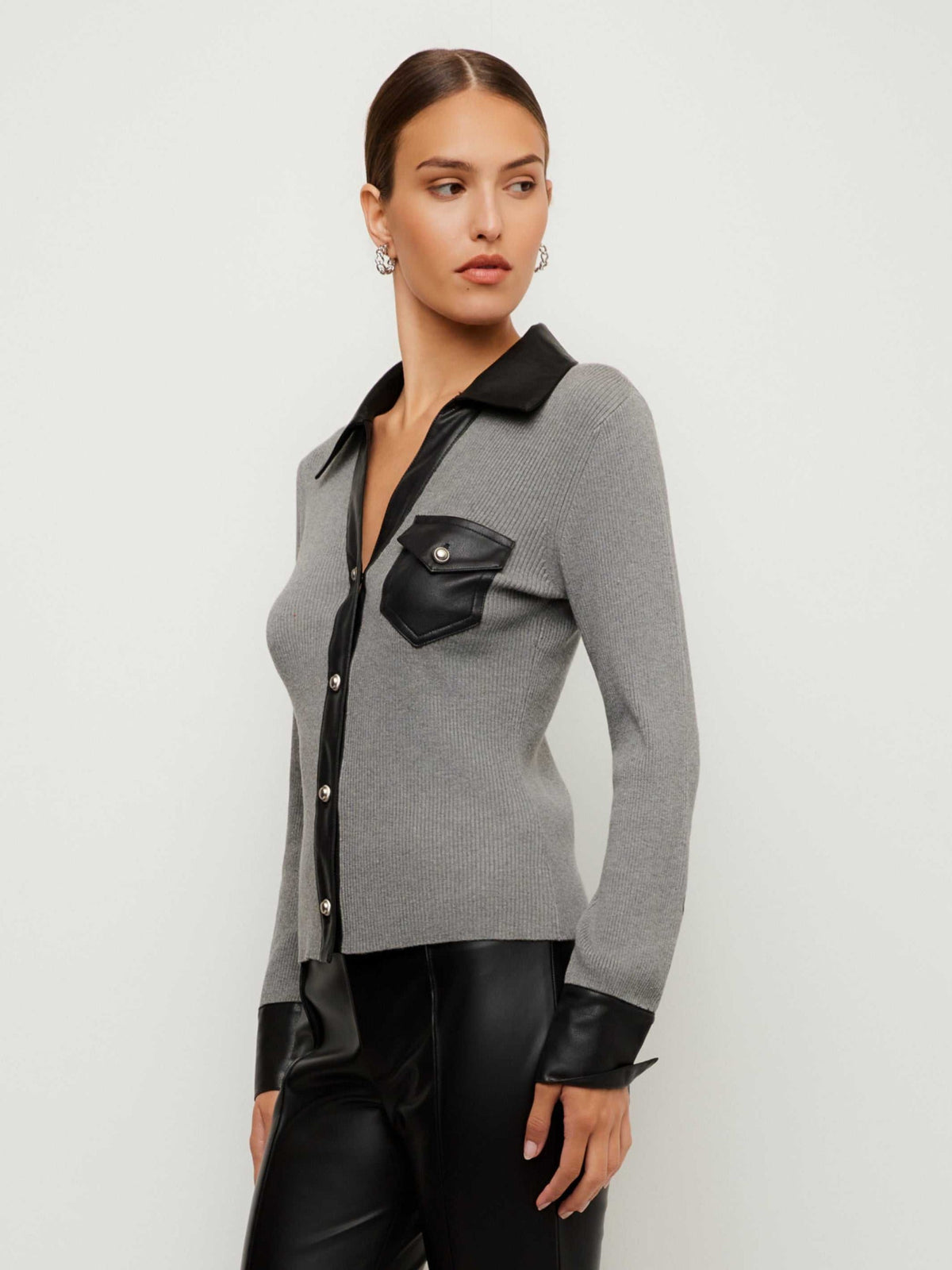 Isabella Faux Leather Top