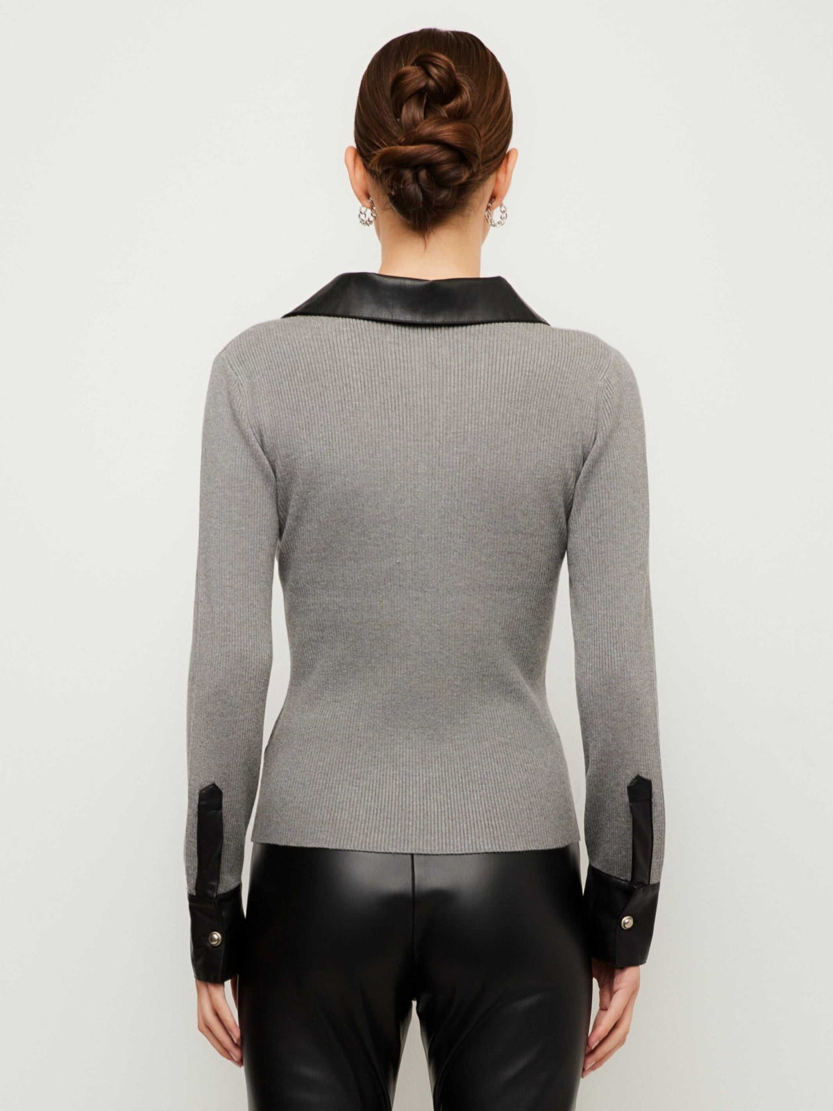 Isabella Faux Leather Top