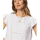 Ruffle Sleeve Shell