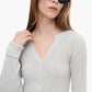 Cotton Cashmere Ribbed Cardigan