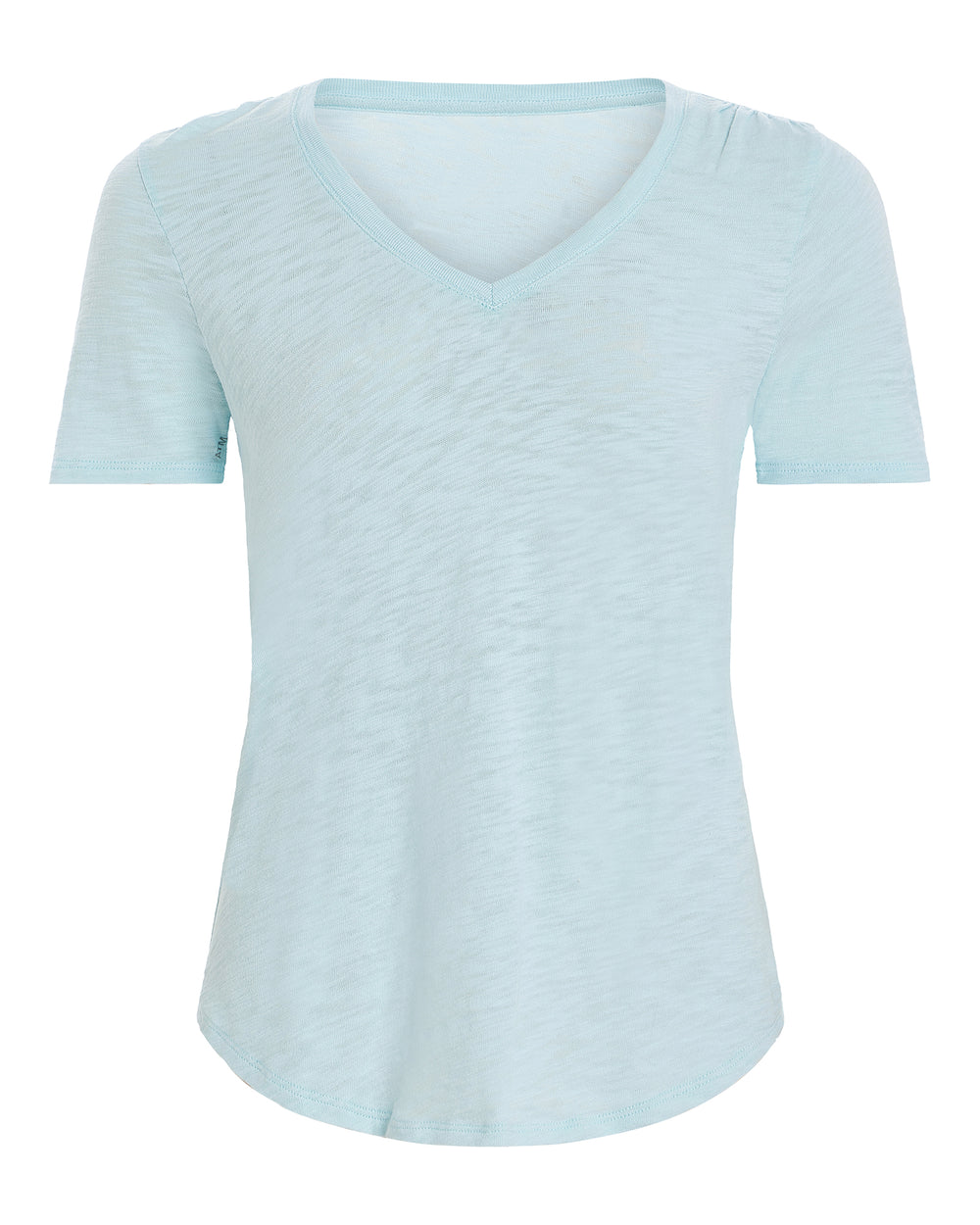 Slub Jersey Classic V-Neck-Ocean Blue