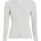 Cotton Cashmere Ribbed Cardigan