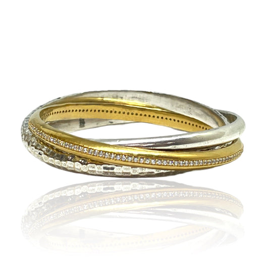 Mixed Trinity Bangle