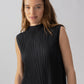 Plisse Mock Neck