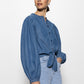 Tie Front Volume Blouse