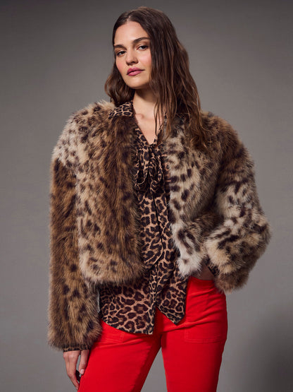 Collarless Everest Fur Jacket