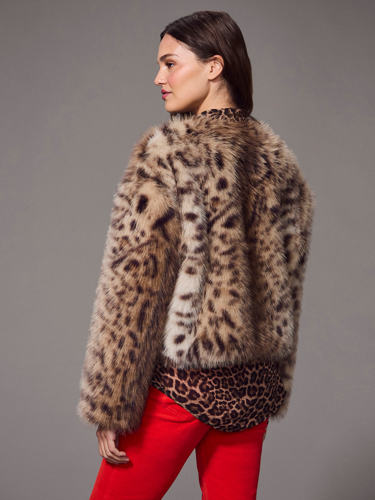 Collarless Everest Fur Jacket