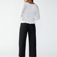 The Marine Semi High Rise Crop Trouser Pant