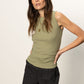 Ribbed Ruched Tank