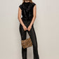Funnel Neck Sequin Top