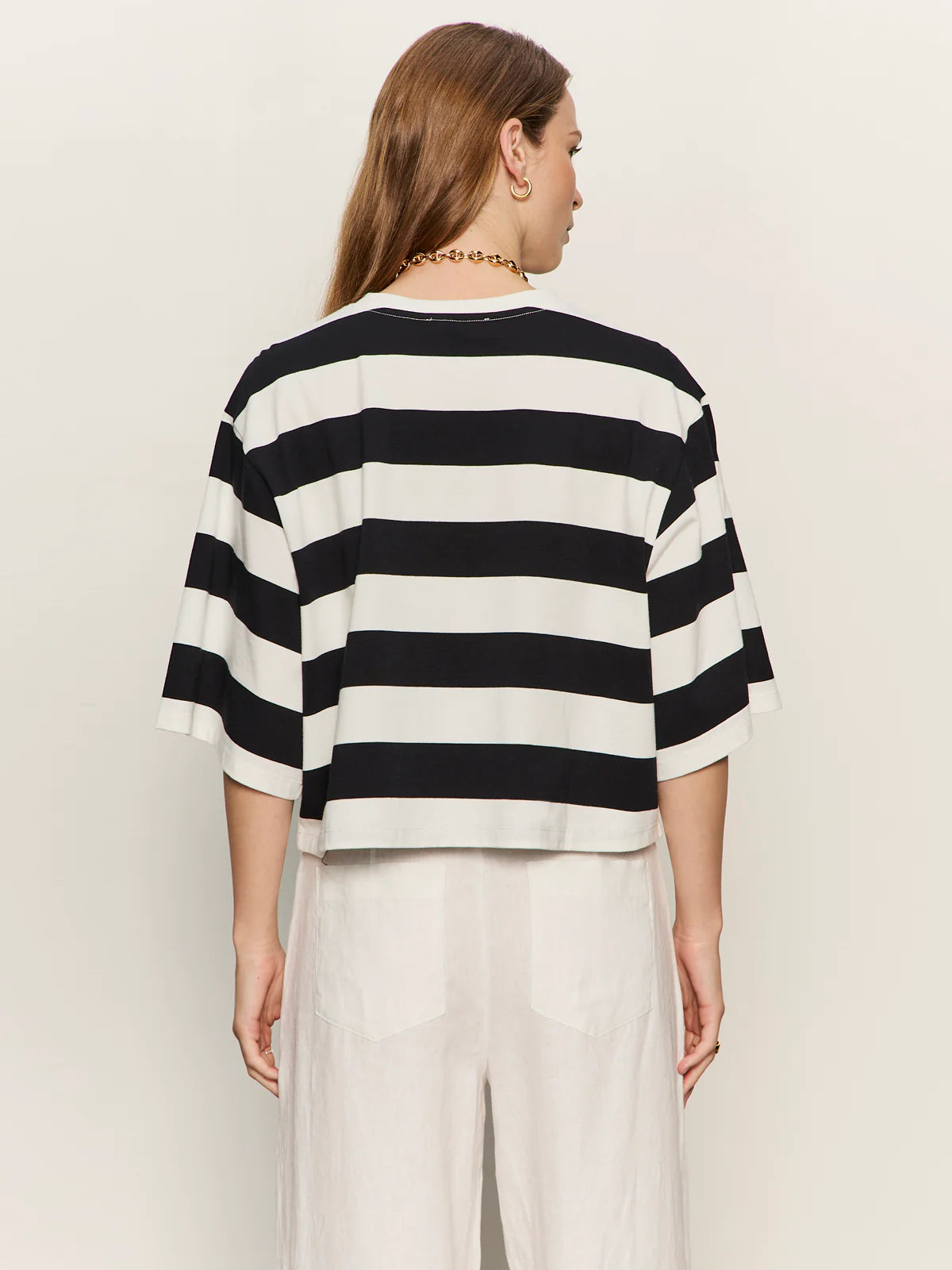 Belle Tee-Chalk and Black