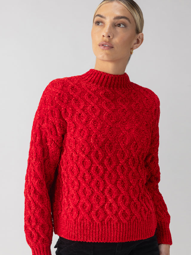 Cable Mock Neck