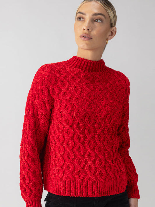 Cable Mock Neck